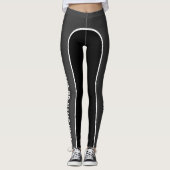 Leggings Acier/guêtres personnalisables blanches/de noir (Devant)