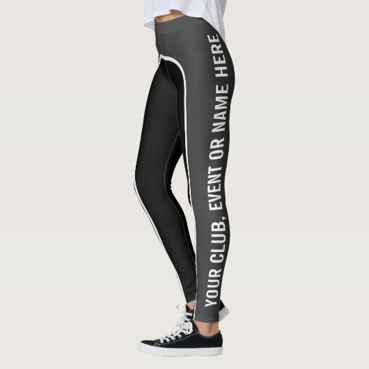 Leggings Acier/guêtres personnalisables blanches/de noir (Gauche)
