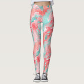Leggings Acrylique Menthe Corail (Devant)