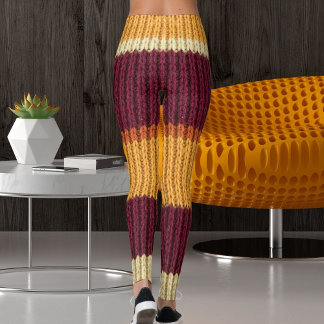 Leggings Active Women Knit Blanket Texture Graphic Pattern
