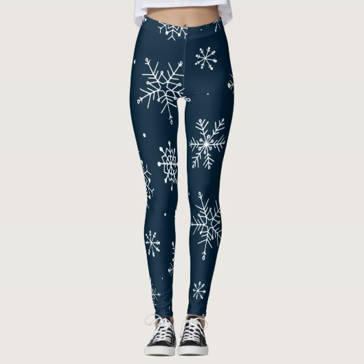 Leggings AD 007 - motif graphique numérique de Noël (Devant)
