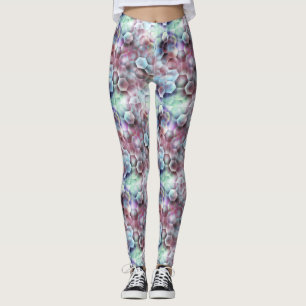 Leggings Ado Moderne Rose Rose Bleu Gris Gris Lumières Past