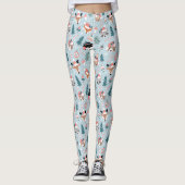 Leggings Adorable Bois Noël Animal Visages Motif (Devant)