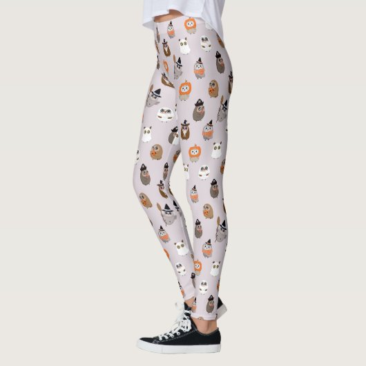 Leggings Adorable Chouette d'Halloween Motif (Gauche)