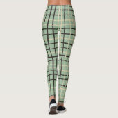 Leggings Adorable et mignon écossais motif l Sage vert (Dos)
