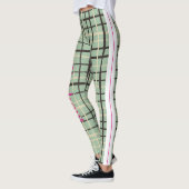 Leggings Adorable et mignon écossais motif l Sage vert (Gauche)