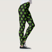 Leggings Adorable Fille Noir, Shamrock irlandais (Droite)