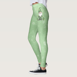 Leggings Adorable Green St. Patrick's Day Gnomes