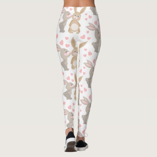 Leggings Adorable lapins de Saint-Valentin (Dos)