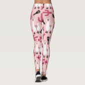 Leggings Adorable Llama Maraca Cactus blanc rose floral (Dos)