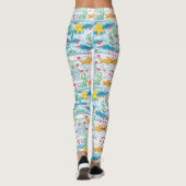 Leggings Adorable Ocean Love Pattern | Cute Fish & Starfish (Dos)
