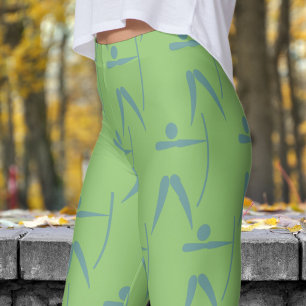 Leggings Adorable Pistachio Green Femmes Motif à l'arc