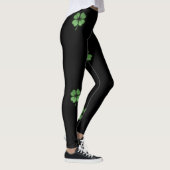 Leggings Adorable Shamrock irlandaise, Noir (Droite)