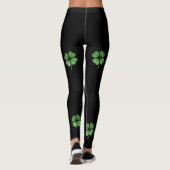 Leggings Adorable Shamrock irlandaise, Noir (Dos)