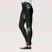 Leggings Adorable Shamrock irlandaise, Noir (Gauche)