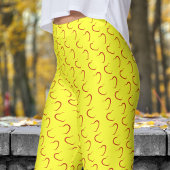 Leggings Adorable Yellow Love Hearts Motif