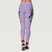 Leggings Adorable zebra Purple background Cute Girly (Dos)