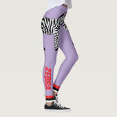 Leggings Adorable zebra Purple background Cute Girly (Droite)