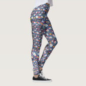 Leggings Adorables Jote Snowmen Arrière - plan bleu [3D] Yo (Droite)