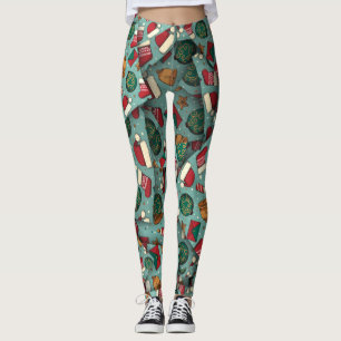Leggings Adorables Noël Chapeaux et cloches de Noël [3D] Yo