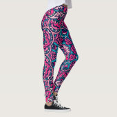 Leggings Adorables Style Bohème Rose Clair Et Bleu (Droite)