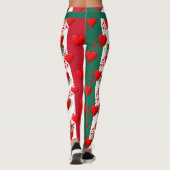 Leggings ADORER LE MEXIQUE Drapeau Coeurs rouges EXÉCUTER V (Dos)