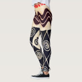 Leggings aériens afro-tribaux fous (Gauche)
