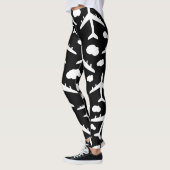 Leggings Aéronefs à vol noir conception motif d'avion (Gauche)