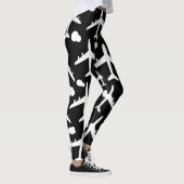 Leggings Aéronefs à vol noir conception motif d'avion (Droite)