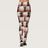 Leggings Affenpinscher avec des roses - Saint-Valentin (Dos)