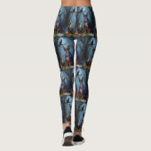 Leggings Affenpinscher Chien Whimsical Halloween Peinture (Dos)