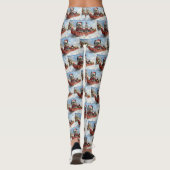 Leggings Affenpinscher Dog in Sledge Let it Snow Christmas (Dos)