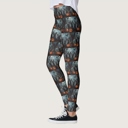 Leggings Affenpinscher Halloween nuit chien délice (Gauche)