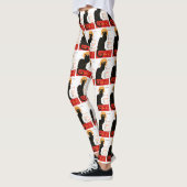 Leggings Affiche Classique Chat Noir de Steinlen en Noir (Gauche)