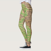 Leggings Affiche sur les sentiments de la maladie de Lyme, (Gauche)