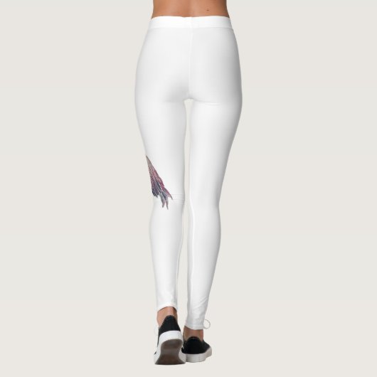 Leggings Afficher les légendes sur-impression du Flamant ro (Dos)