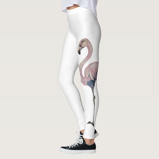 Leggings Afficher les légendes sur-impression du Flamant ro (Gauche)