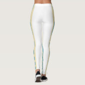Leggings affiches vintages de sunburst bleu (Dos)