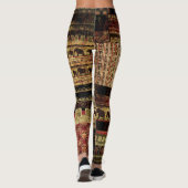 Leggings African Patchwork : Grunge Print Arrière - plan (Dos)