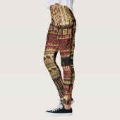 Leggings African Patchwork : Grunge Print Arrière - plan (Gauche)
