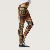 Leggings African Patchwork : Grunge Print Arrière - plan (Droite)