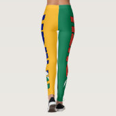 Leggings Afrique du Sud couleurs drapeau patriotique (Dos)