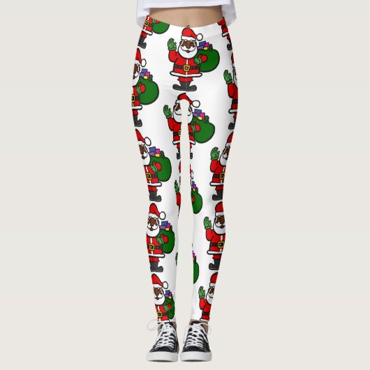 Leggings afrique noir santa claus xmas (Devant)