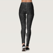 Leggings afro noir, gris et graffiti (Dos)