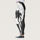 Leggings afro noir, gris et graffiti (Gauche)