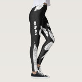 Leggings afro noir, gris et graffiti (Droite)