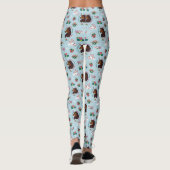 Leggings Afro Unicorn Motif de vacances (Dos)