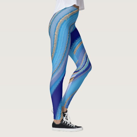 Leggings Agate bleu inspiré (Droite)