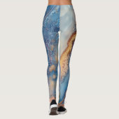 Leggings Agate en dentelle bleue (Dos)