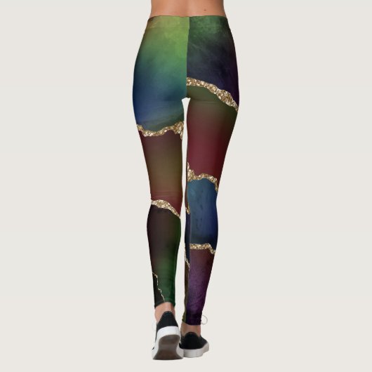 Leggings Agate foncé intense | Moody Rainbow Jewel Tone (Dos)